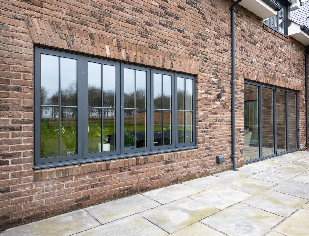 Aston alitherm windows and Visofold bifold door in a new build